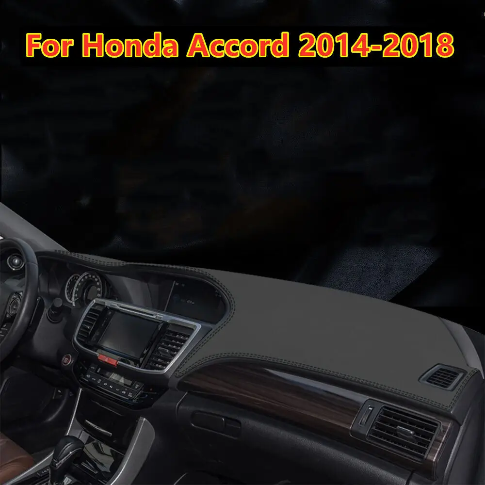 

Для Honda Accord 2014-2018 PU кожаный чехол для приборной панели автомобиля, защитный коврик для приборной панели