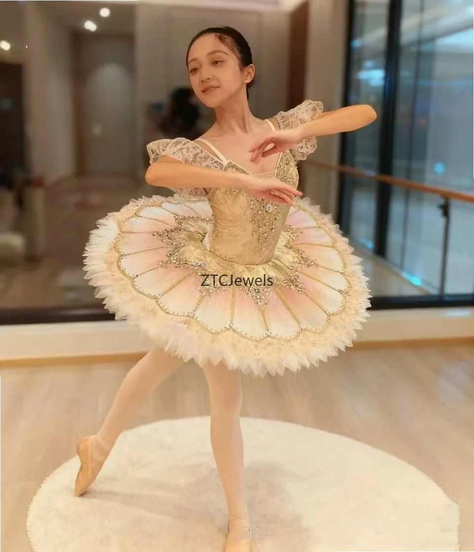 Professional Ballet Tutu Costume for Women Girls Adults Ballerina Performance Dance Dress with Skirt - view 3