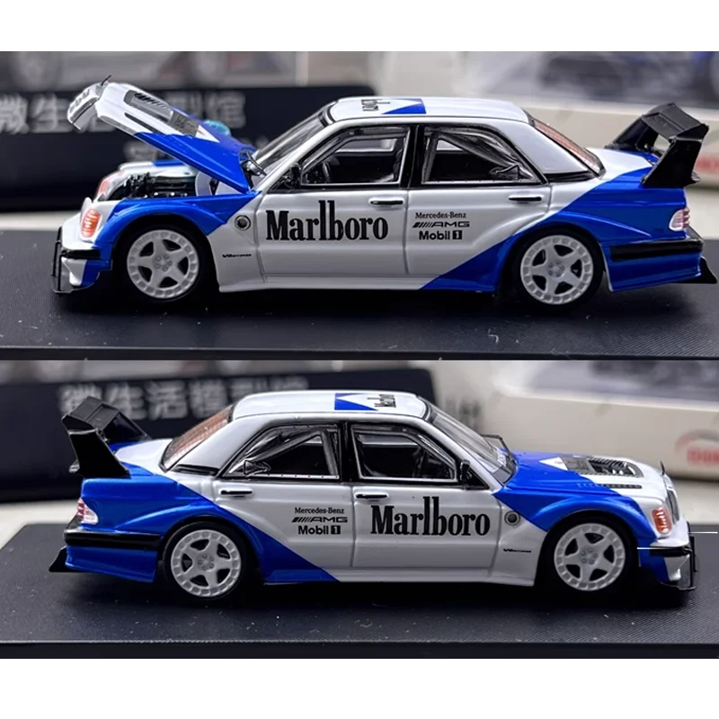 RM 1/64 W201 190E Legering Speelgoed Motorvoertuig Diecast Metaal Model Geschenken
