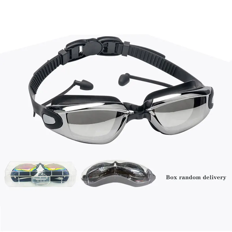 Hd Swimming Goggles Anti-Fog Electroplating Swimming Glasses For Men And Women Silicone Waterproof Swimming Goggles