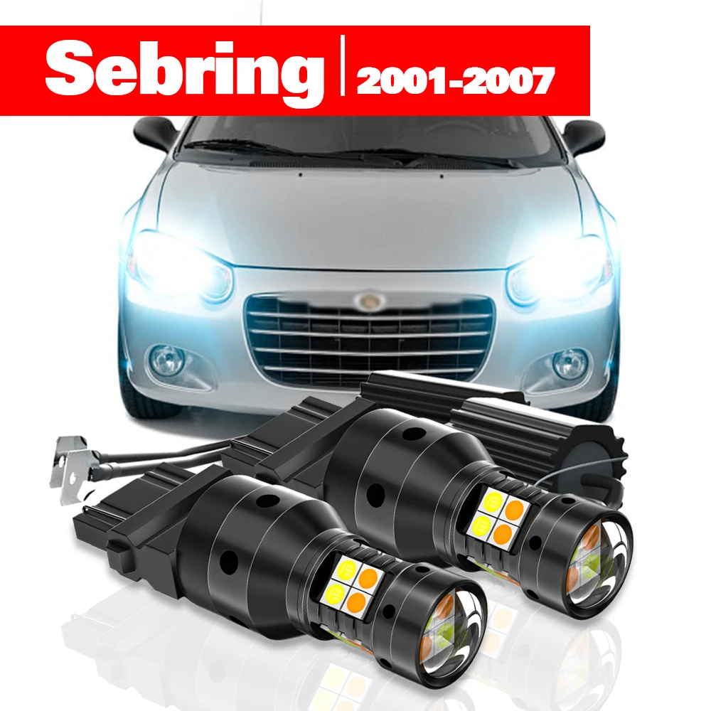 Für Chrysler Sebring 2001-2007 2 Stück LED Dual-Mode Blinker + Tagfahrlicht DRL 2002 2003 2004 2005 2006 Zubehör