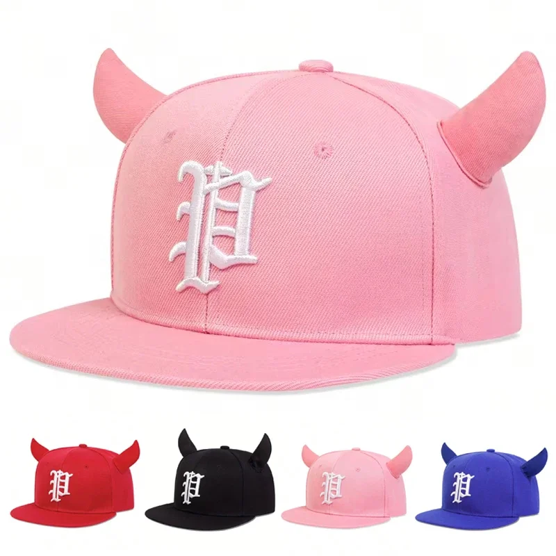 Unisex P Letter Embroidery Baseball Hats Spring Autumn Outdo