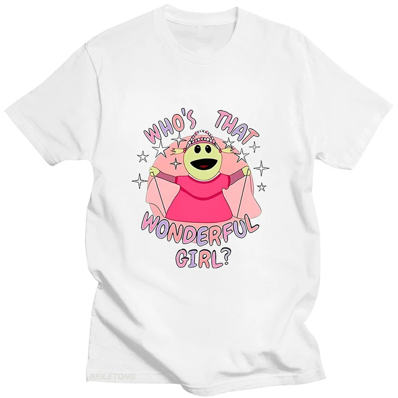 Nanalan Mona Who's That Wonderful Girl T Shirt Unisex Fashion Hip Hop T-shirt  Oversized Short Sleeve Tees Streetwear