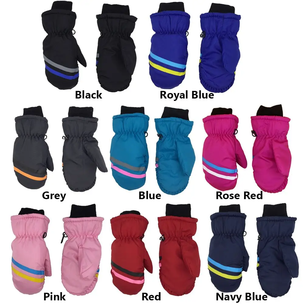 New Children Kids Winter Snow Warm Gloves Boy Girls Ski Snowboard Windproof Waterproof Thicken Keep Warm Winter Must