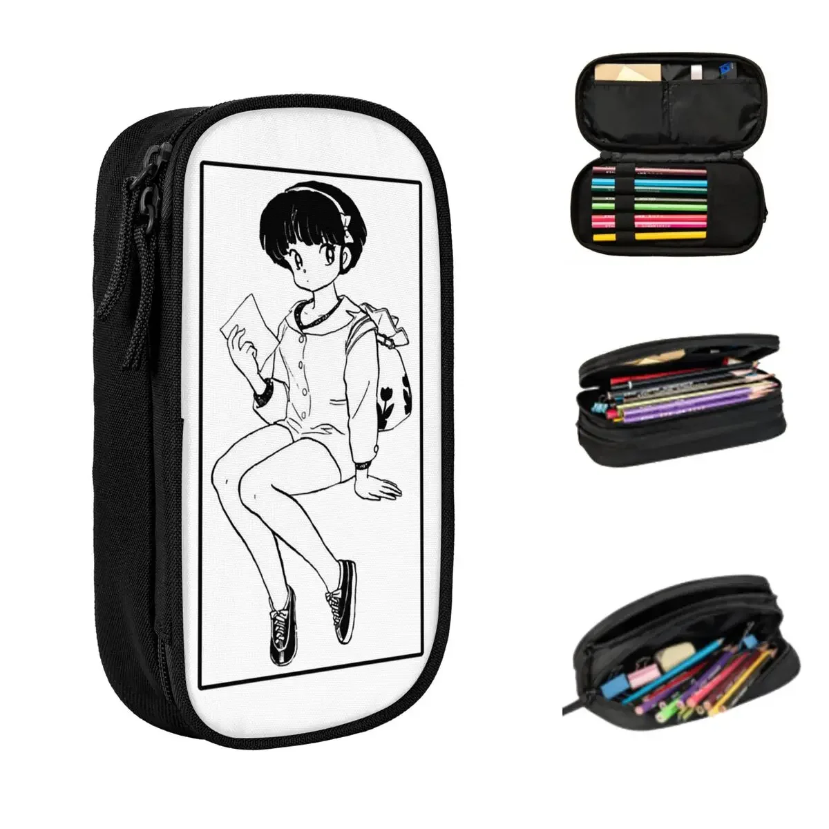 Akane Tendo Cute - Ranma 12 Collection Pencil Cases Large Capacity Pen Bags Pen Box Pencil Pouch For Boys Girls Students