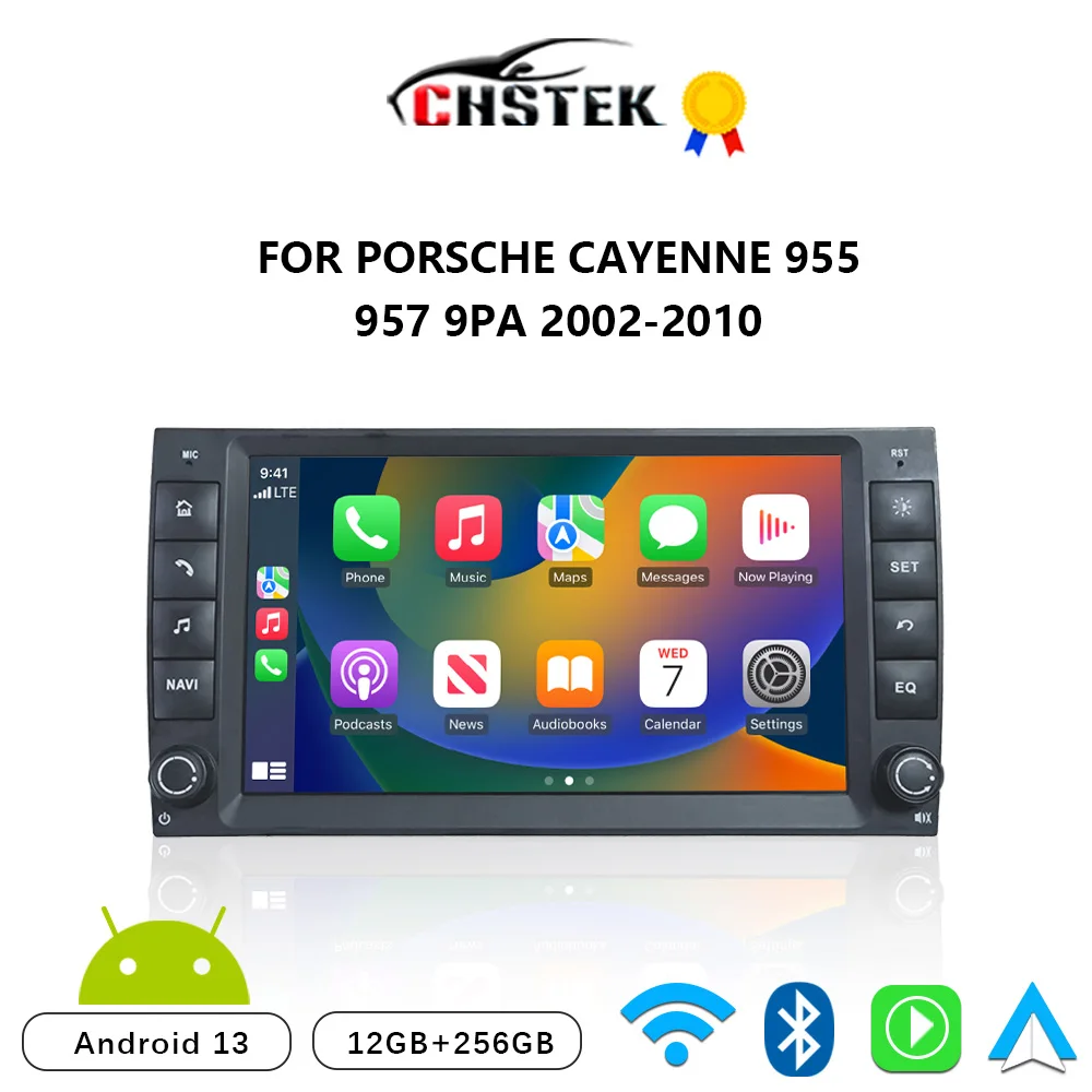 

CHSTEK Car Radio Carplay Android 13 For Porsche Cayenne 955 957 9PA 2002-2010 Multimedia Automotiva Navigation Blurtooth WIFI 4G