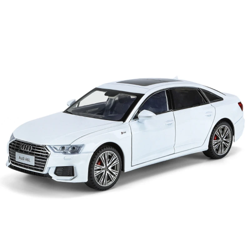 アウディA6-Diecast子供用金属車,1:18合金車モデル,音と光,ハイ