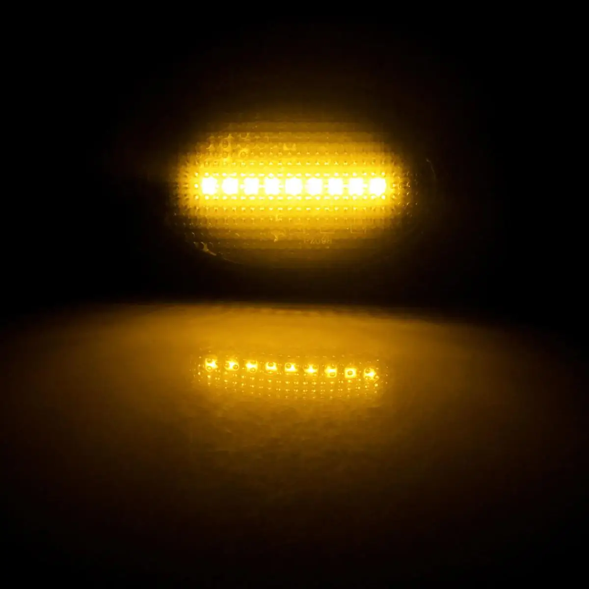 Una coppia di lenti nere ambrate LED indicatore di posizione laterale luce ripetitore per Ford Ka Fiesta Mondeo Transit Tourneo