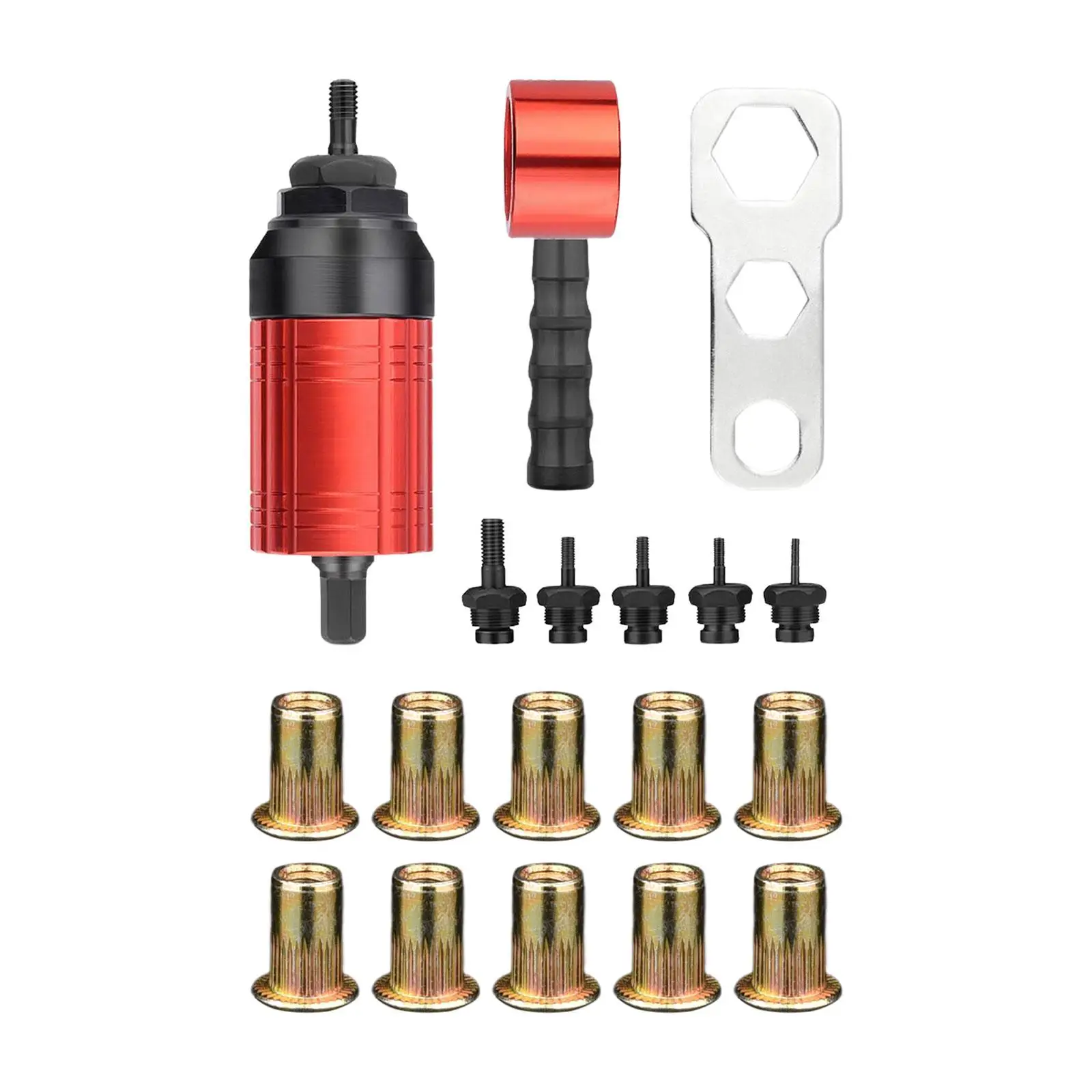 Rivet Nut Drill Adaptor Attachment Threaded Insert Installation Tool for Car