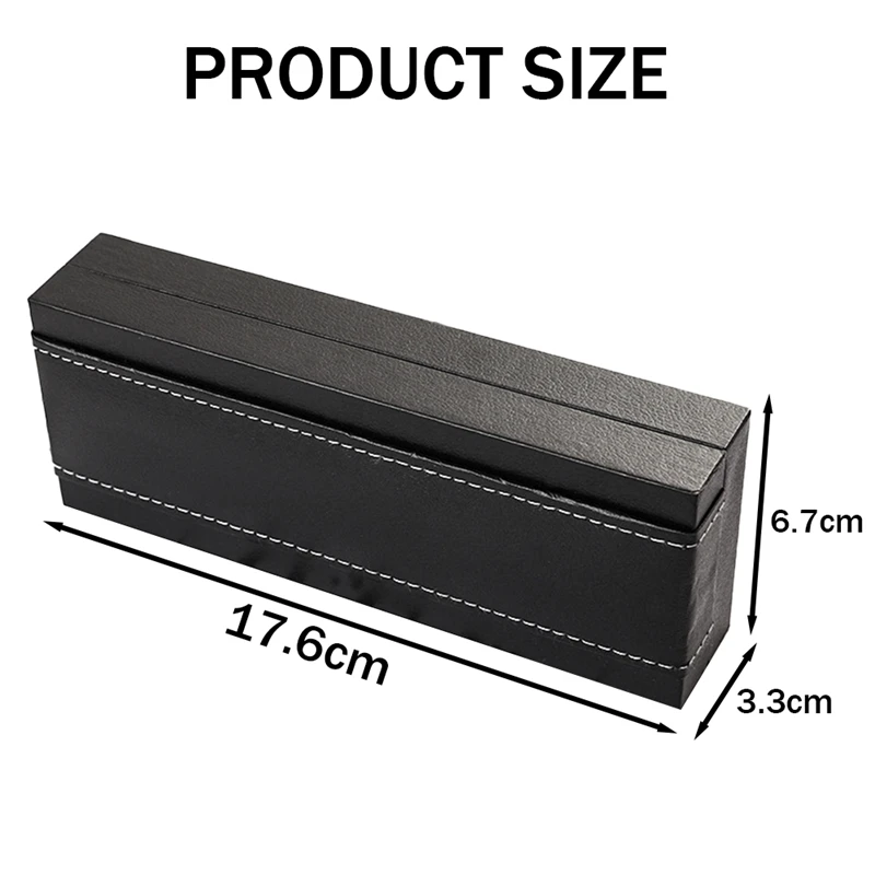 2PCS Flip Lid Pen Case Cushion Pen Presentation Display Box Business Present Collection Case Sets In Black