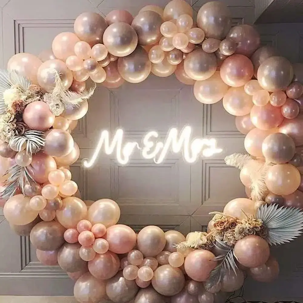 

Balloon Arch Pink Golden Ball Wreath Set Latex Double Layer Balloon Birthday Shower Party Wedding Balloon Bachelor Party Decorat