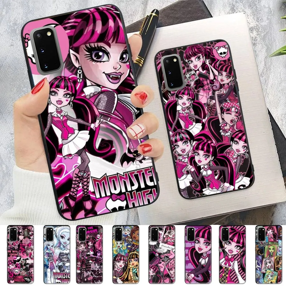 M-MonsterS Cartoon H-HighS Phone Case For Samsung S 9 10 20 21 22 23 30 23plus lite Ultra FE S10lite Fundas