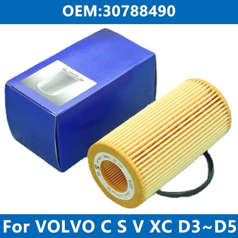 Car Oil Filter Kit 30788490 For VOLVO C30 C70 S40 S60 S80 V40 V50 V60 V70 XC60 XC70 D3 D4 D5 D6 2.0T 2.4 AWD Engine Oil Filters