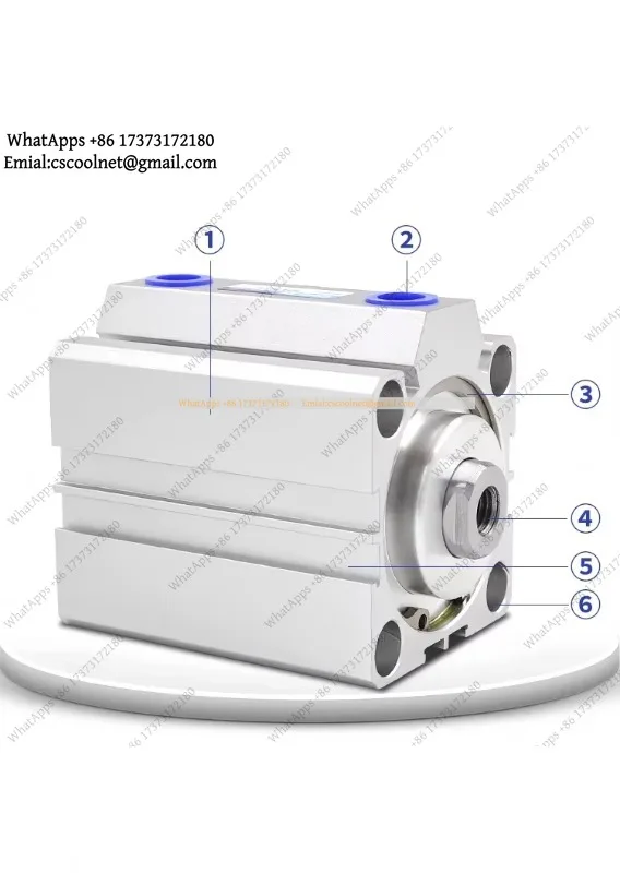 Pneumatic Cylinder SDA 16 20 25 32 40 50 63 80 100 Double Acting 5-100mm Stroke Compact Thin Air