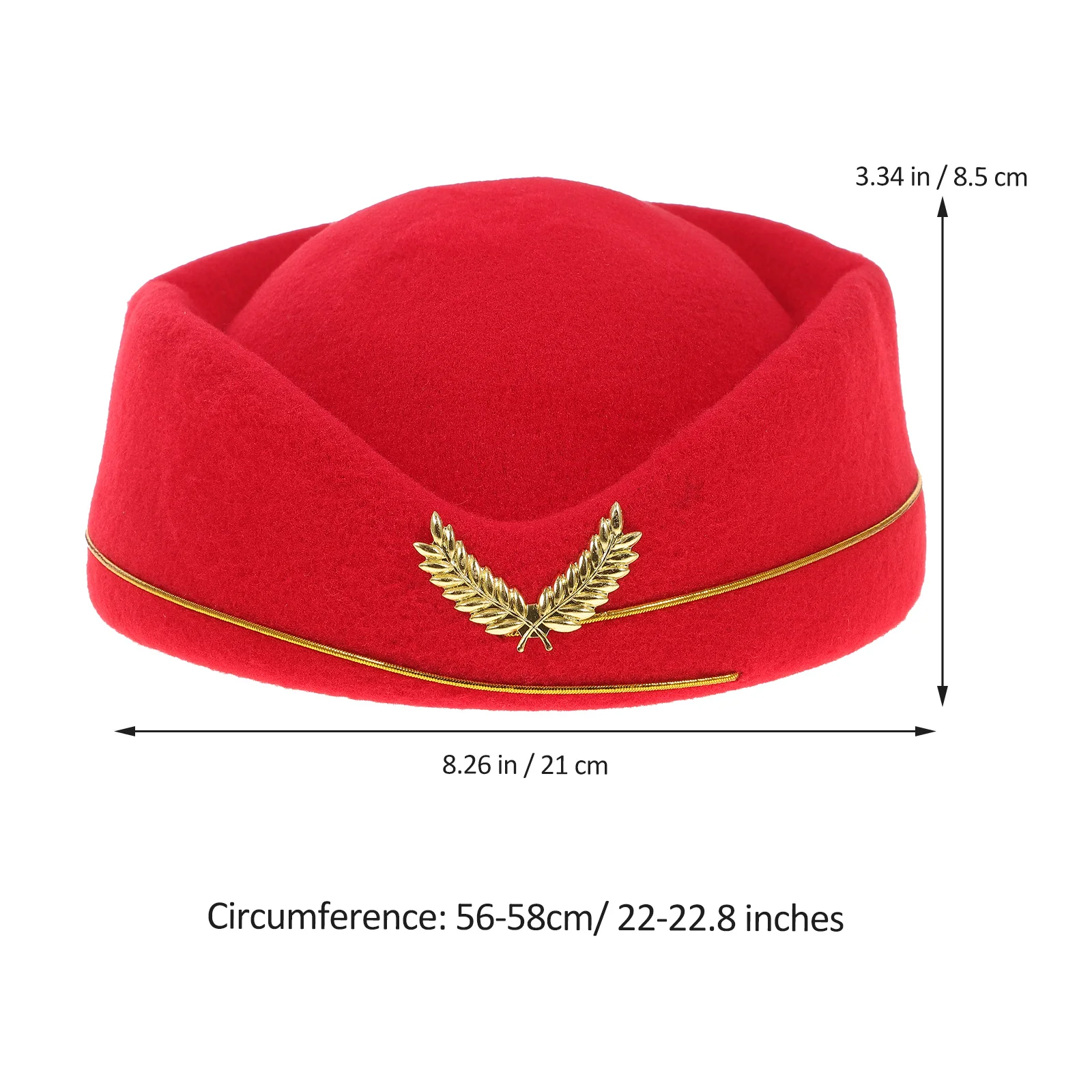 Chapeau d'hôtesse rouge pour femmes, accessoires de Costume d'agent de bord, uniforme de ligne aérienne, béret, casquette de Cosplay pour spectacle sur scène
