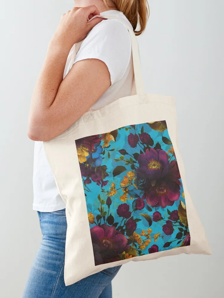 Moody florals - Mystic Botanical Night Garden 13 Tote Bag canvas tote bags university shopper bag tote bag screen