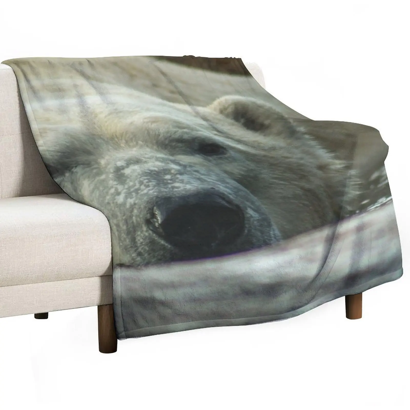 H0104 Polar Bear Throw Blanket Retros Bed linens Blankets For Bed For Sofa Thin Blankets