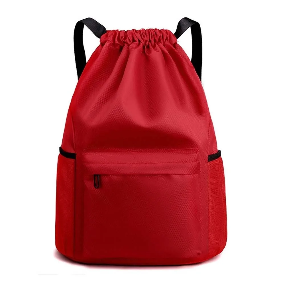 

Portable Gym Drawstring Bag Quick Drying Adjustable Straps Oxford Cloth Backpack Large Capacity Lightweight