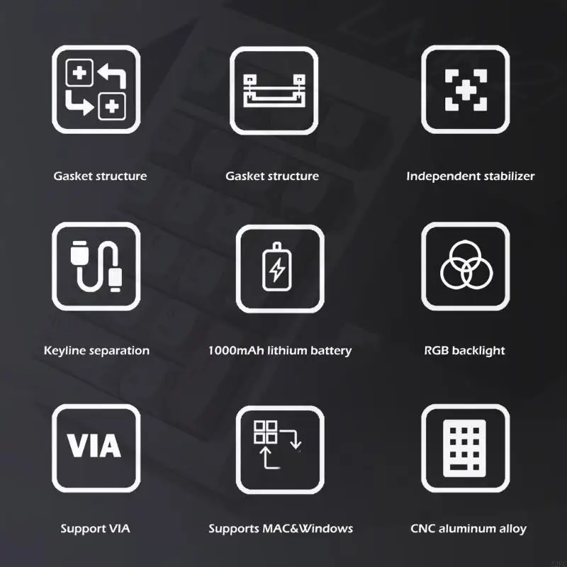 J2FC LMK21 21Keys Numeric Keypad Aluminum Keypad with Hot Swappable Switches 2.4G Bluetoothcompatible TypeC 3modes