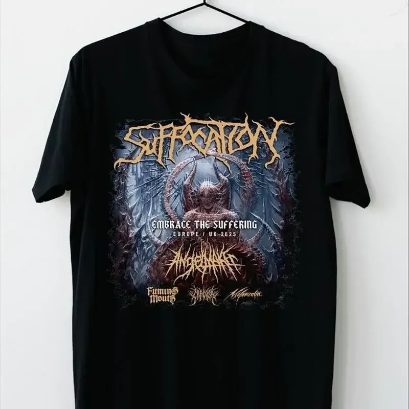 Suffocation Embrace The Suffering Tour 2025 Black All Size T Shirt AR922