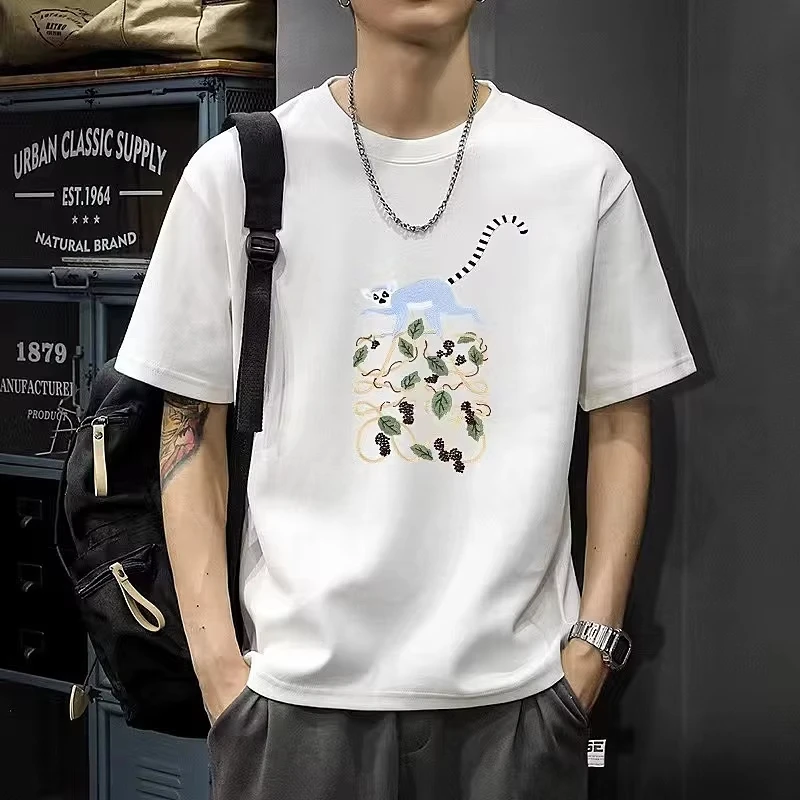 Das neue Kurzarm-T-Shirt mit Rundhalsausschnitt 2025, ist sowohl für Männer als auch für Frauen im Sommer, Herbst und Winter beliebt