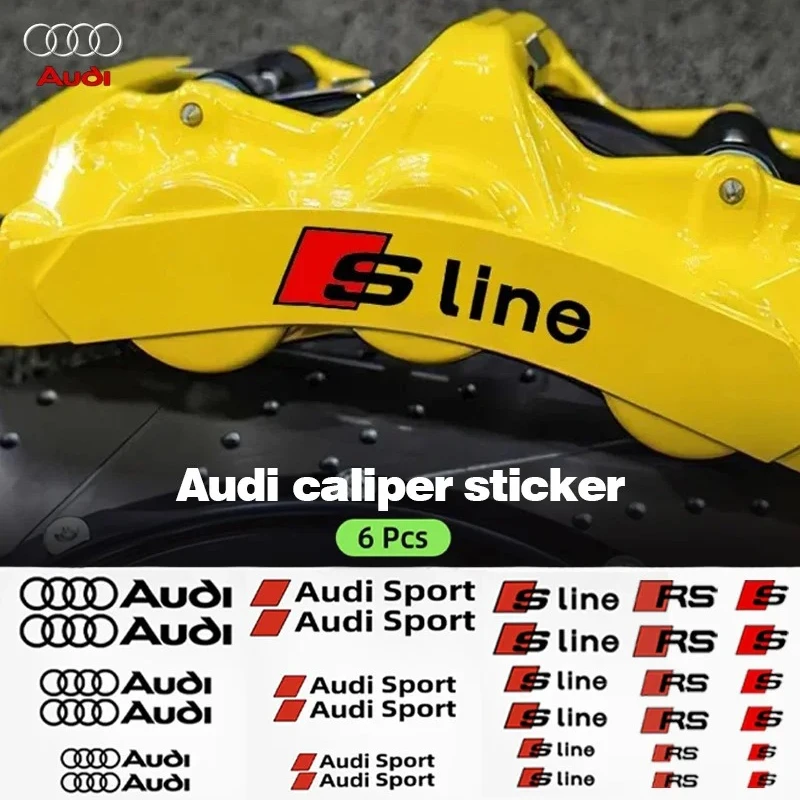 

Термостойкие наклейки на автомобильный тормозной суппорт для Audi S Line A1 A3 A4 A6 A7 Q3 Q5 Q7 RS3 RS4 RS5 S3 S4 S5 S7 -Наклейки на автомобильные аксессуары