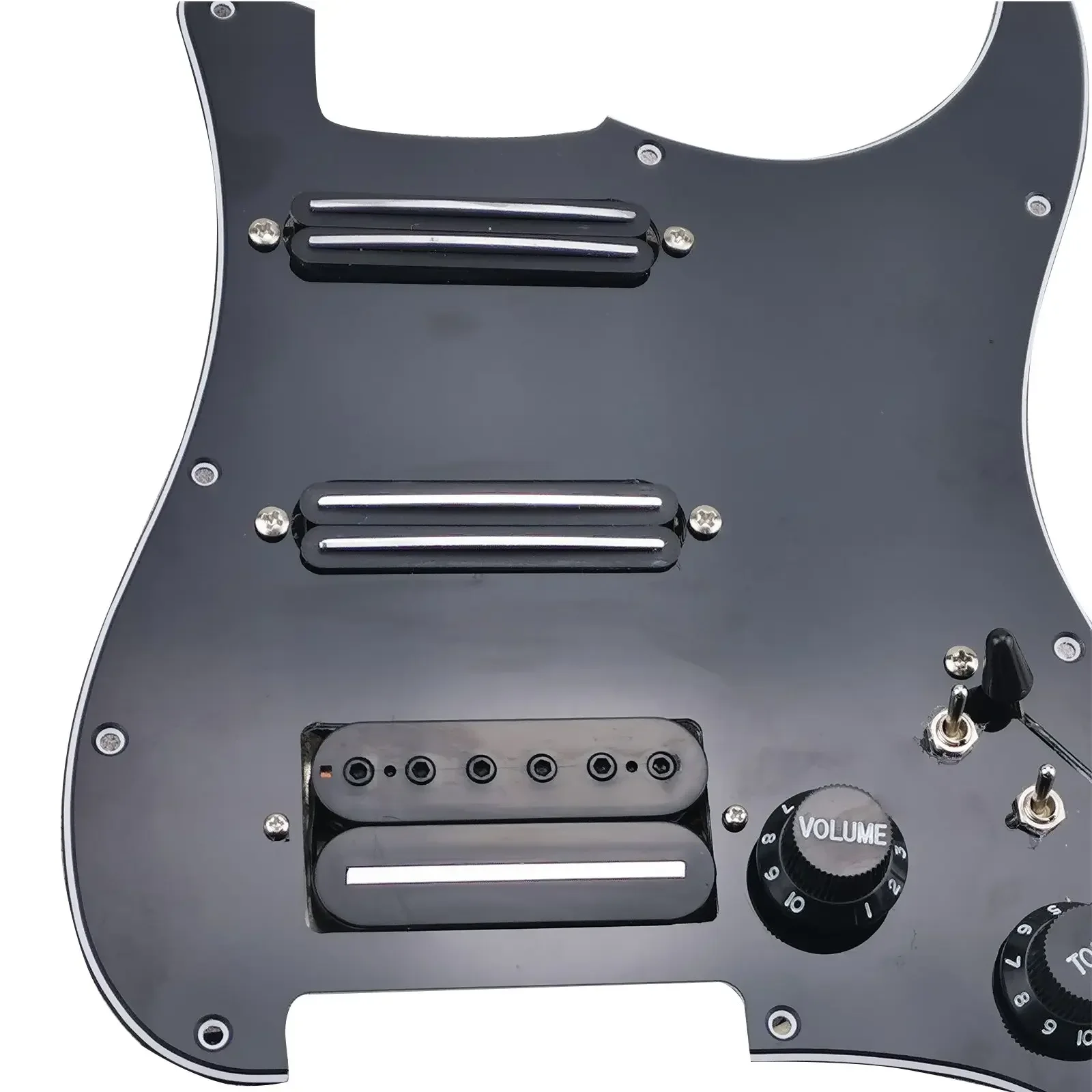 لاقط الجيتار الأسود سلكي مسبقًا Pickguard الأسلاك الغيتار ألنيكو الخامس هامبوكر بيك اب مجموعة ميزات قطع واحدة 18 نغمة مختلفة