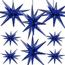 8 Pcs Star Balloons, Huge Blue Explosion Star Aluminum Foil Balloons for Baby Shower Graduation,Blue Party Decorations Supplies