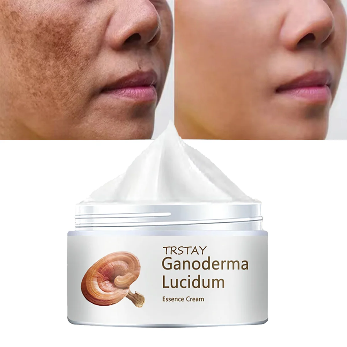 

TRSTAY Ganoderma Lucidum Питательный крем-эссенция Увлажняющий отбеливающий тон кожи Уход за лицом для всех типов кожи