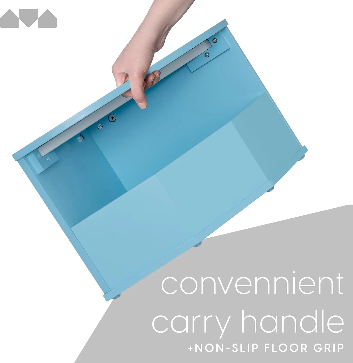 Set tavolo e sedie per bambini – Tavolo da attività rotondo per bambini con 4 sgabelli portaoggetti, design ad incastro, blu