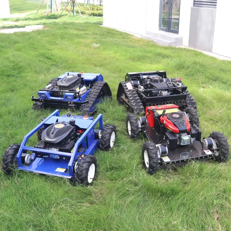 Lawn mowing robot crawler remote control lawn mower