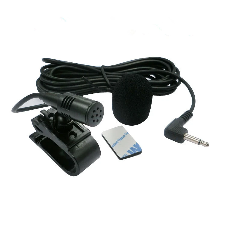 3.5mm Clip Jack Plug Mini Mic Adhesive In Car Microphone For Bluetooth Communication External GPS Navigator In Car Microphone