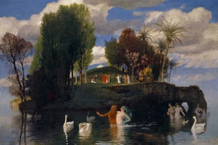 Arnold Bocklin: Het eiland van het leven Poster Wanddecoratie