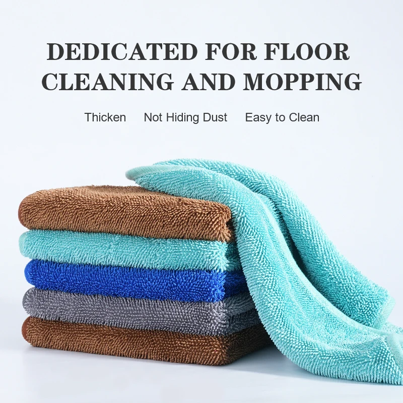 

2 PCS Microfiber Cloth Towel Dedicated For Floor Cleaning And Mopping Windows Mirrors Wiping Rags Home Cleaning Cloths