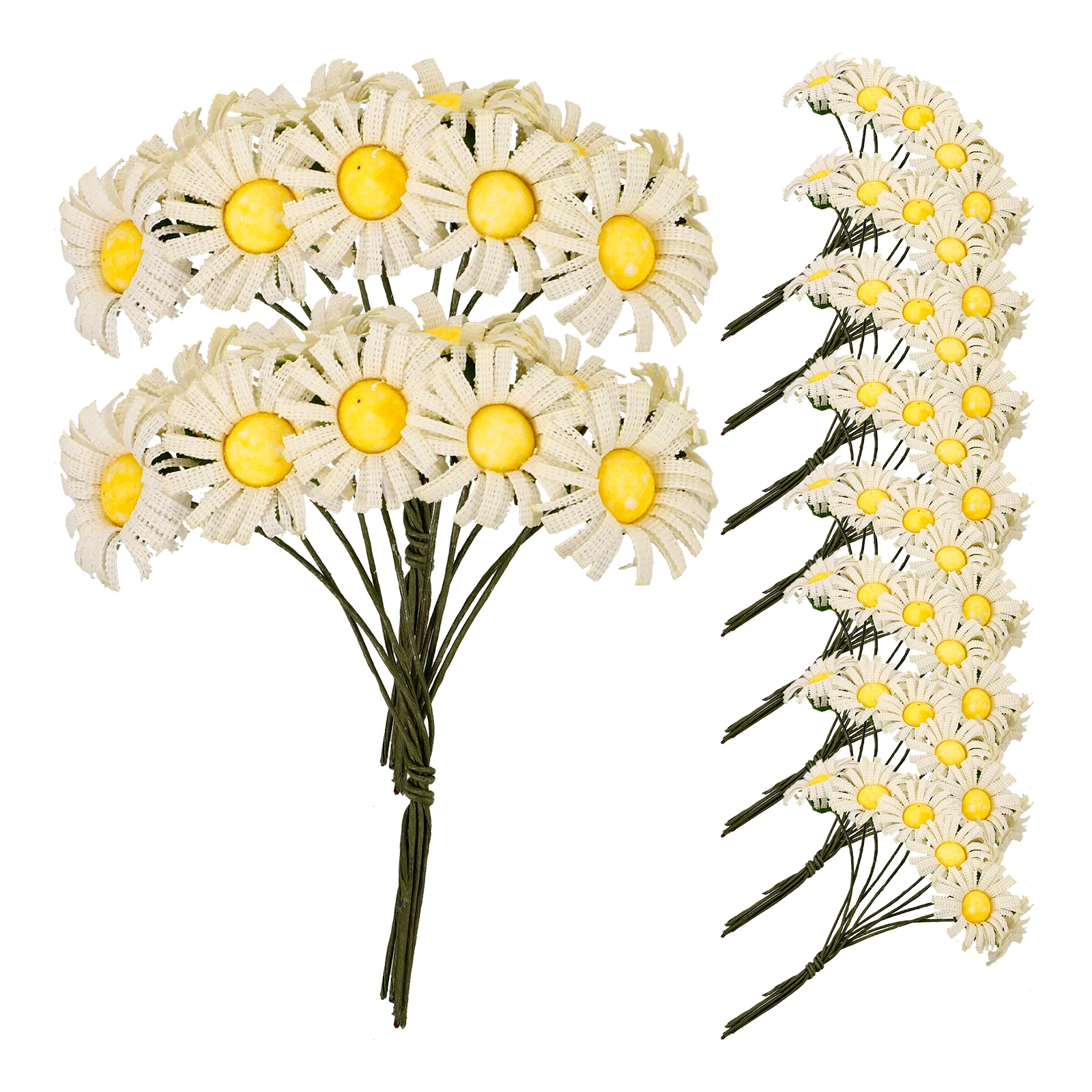 

10pcs Artificial Daisies Foam Cloth Flowers Lifelike Fake Wedding Bouquet Home Decor Office Park Diy Flower Arrangement