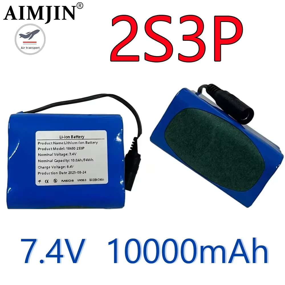

7.4V DIY 18650 Lithium Battery Pack 2S3P 10.0AH Fishing LED Light Bluetooth Speaker 7.4V Lithium Ion Battery