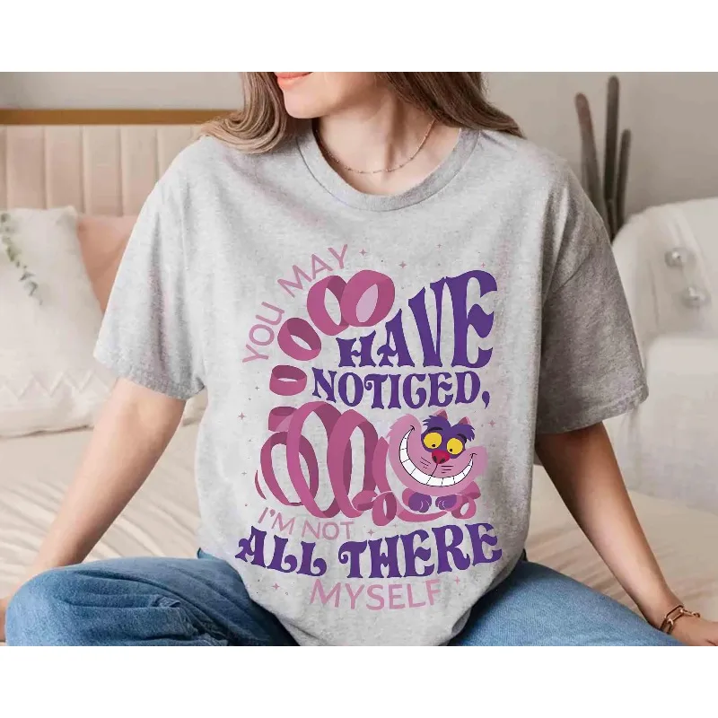 ディズニー チェシャ猫 Tシャツ レディース ピュアコットン Tシャツ 夏の新スタイル 男性と女性のカジュアルファッション ストリート服