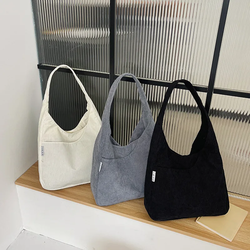 

Women’s Canvas & Corduroy Tote Bag – Large Capacity Casual Shopper for Travel & Daily Use