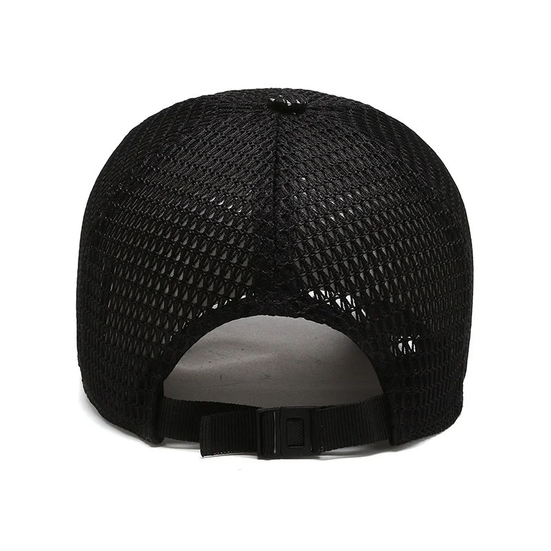 Gorra de béisbol de malla para hombre y mujer, gorro transpirable ajustable, secado rápido, para correr, deportes al aire libre