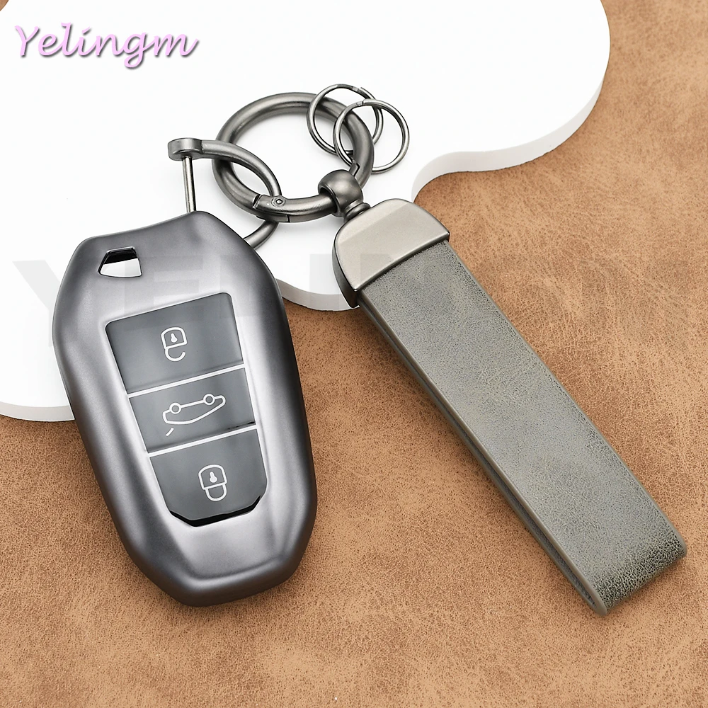 Neue TPU-Autoschlüsselhülle Schlüsselanhänger für Peugeot 208 3008 5008 2008 DS5 DS6 DS3 für Citroen C5 X7 Gummi-Fernbedienungsgehäuse Schutz