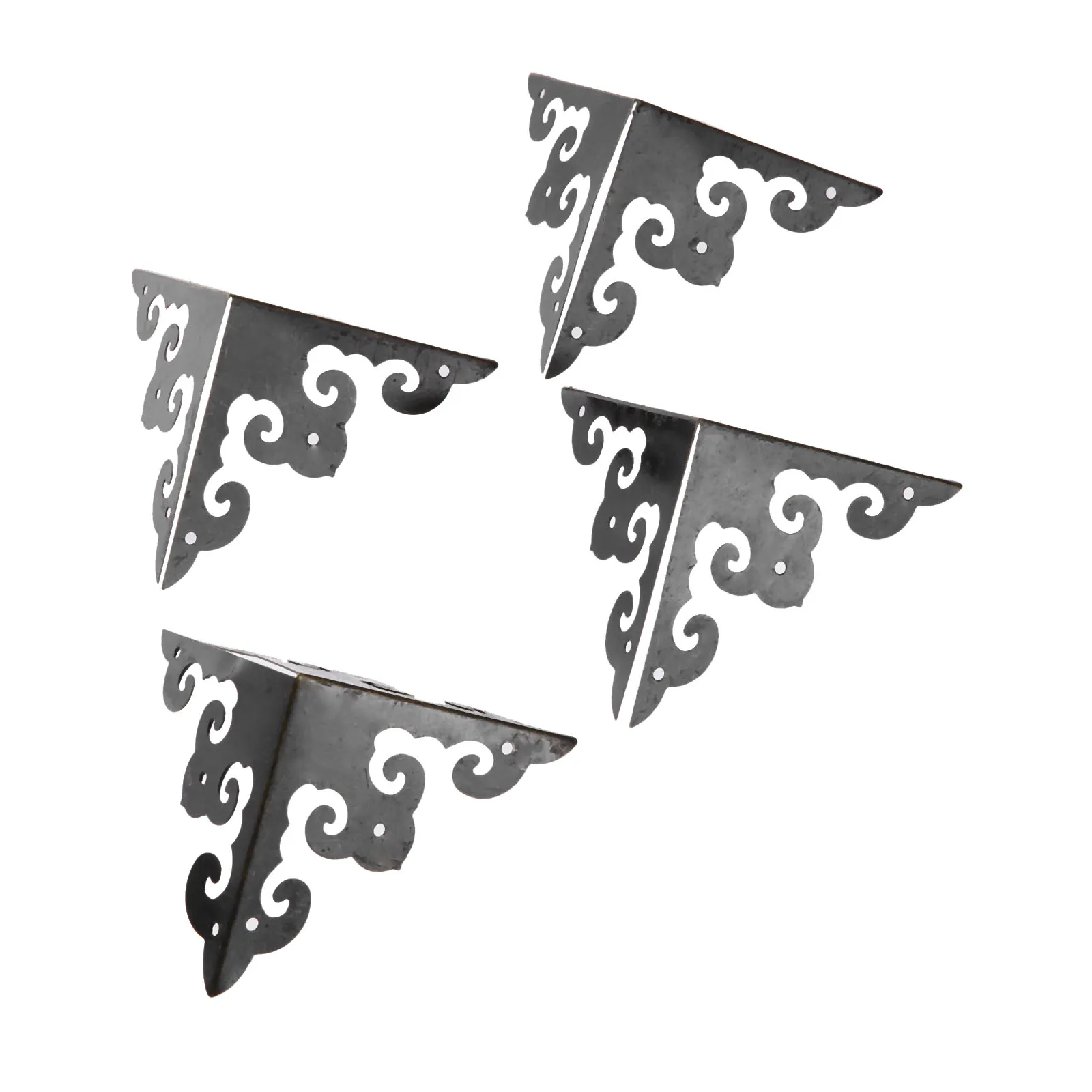4Pcs 50mm Corners Antique Bronze Wood Box Feet Leg Corner Protector Guard Metal Crafts Decorative Bracket For Furniture Hardware