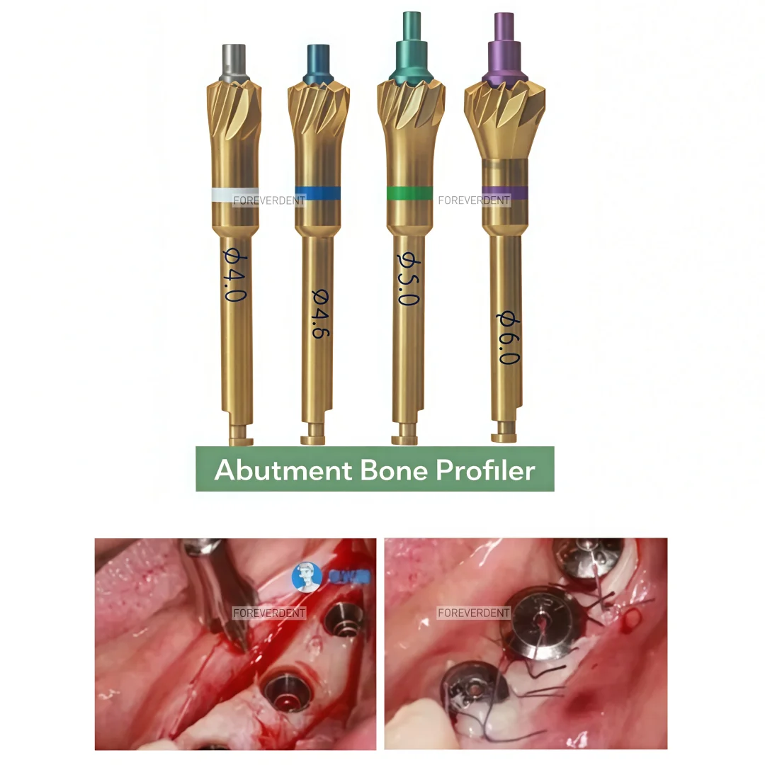 Dental Grinding Bur Universal Implant Bone Profiler With Pilot Drill Implant Debridement Surgical Instrument