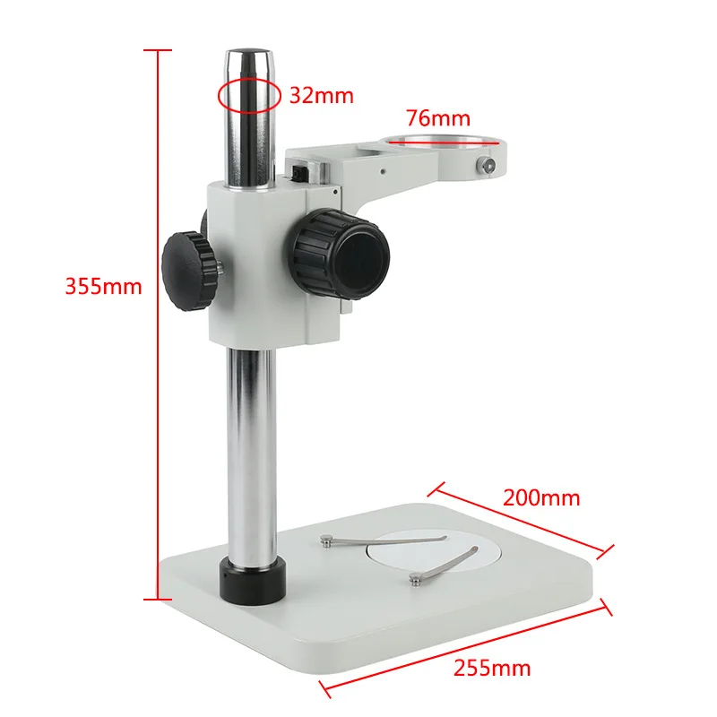 Stereo microscope bracket 76mm trinocular binocular microscope focusing bracket 32mm long column bracket