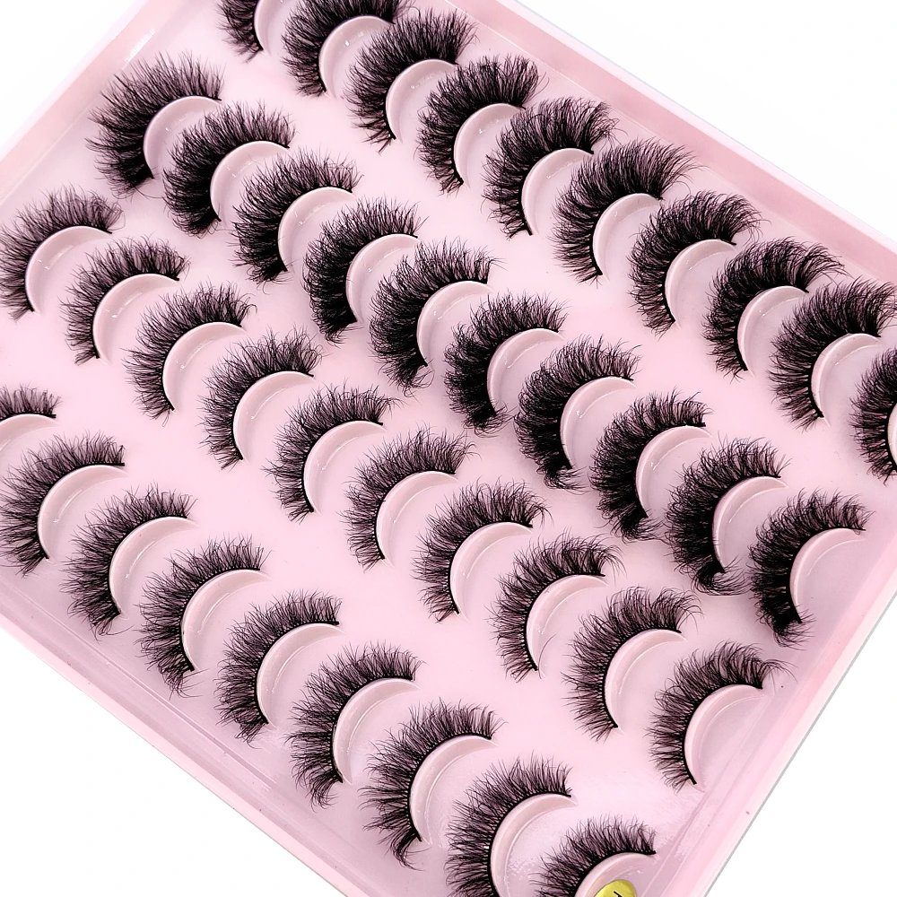 HBZGTLAD 20 pairs natural false eyelashes fake lashes long makeup 3d mink eyelashes eyelash extension mink eyelashes for beauty