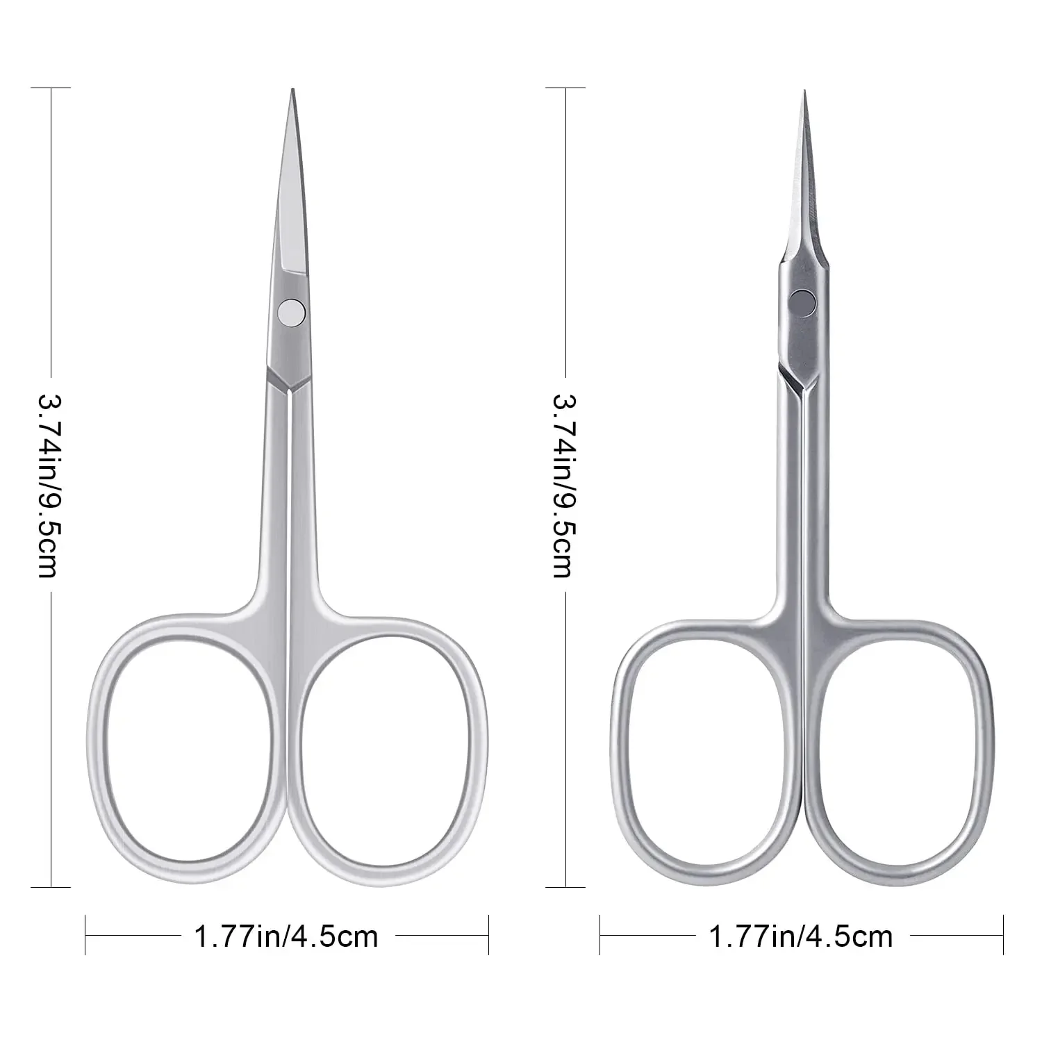 Forbici per cuticole forbici a lama curva dritta per unghie sopracciglia ciglia Manicure Pedicure strumenti per unghie per la cura della bellezza