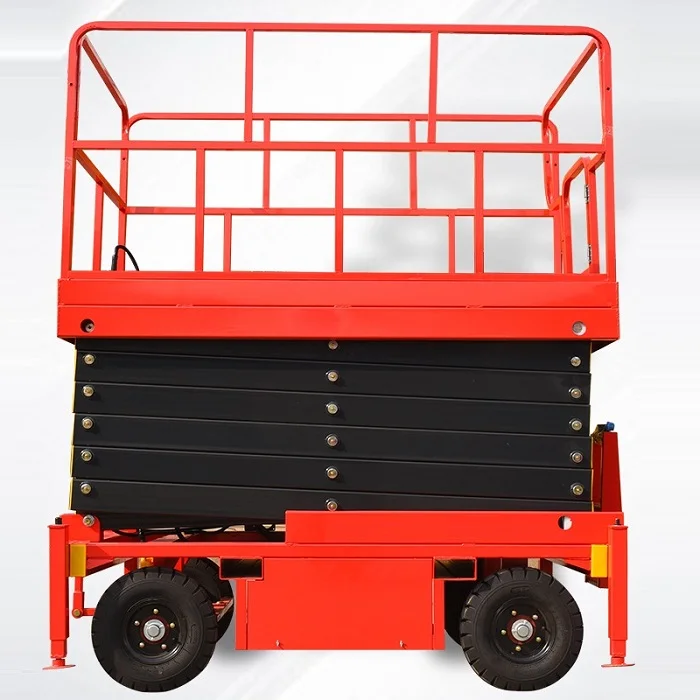 Light Weight Mobile Scissor Lifter Lifting Platform Convenient Relocation For Short Term Rental Business Use