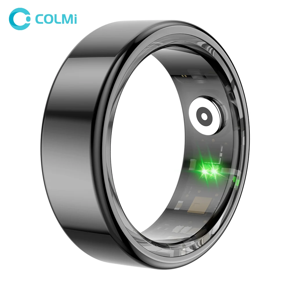 [2024 ] COLMI R02 Smart Ring Military Grade Titanium Steel Shell Health Monitoring IP68 & 5ATM Waterproof Multi-sport Modes