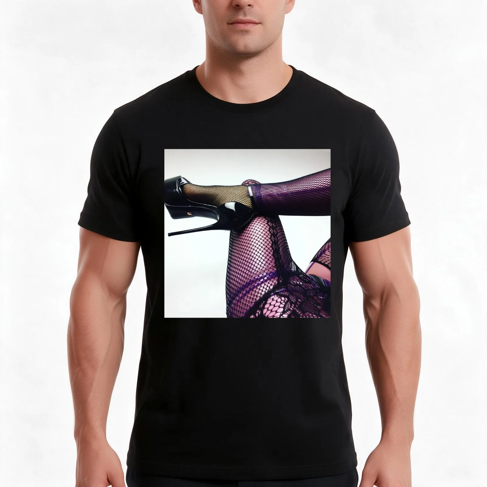 Miss Beyla Hughes Latex Leather PVC Model Cosplay T-Shirt Summer Casual Cotton Tee Oversized Streetwear Tops Unisex Men Women