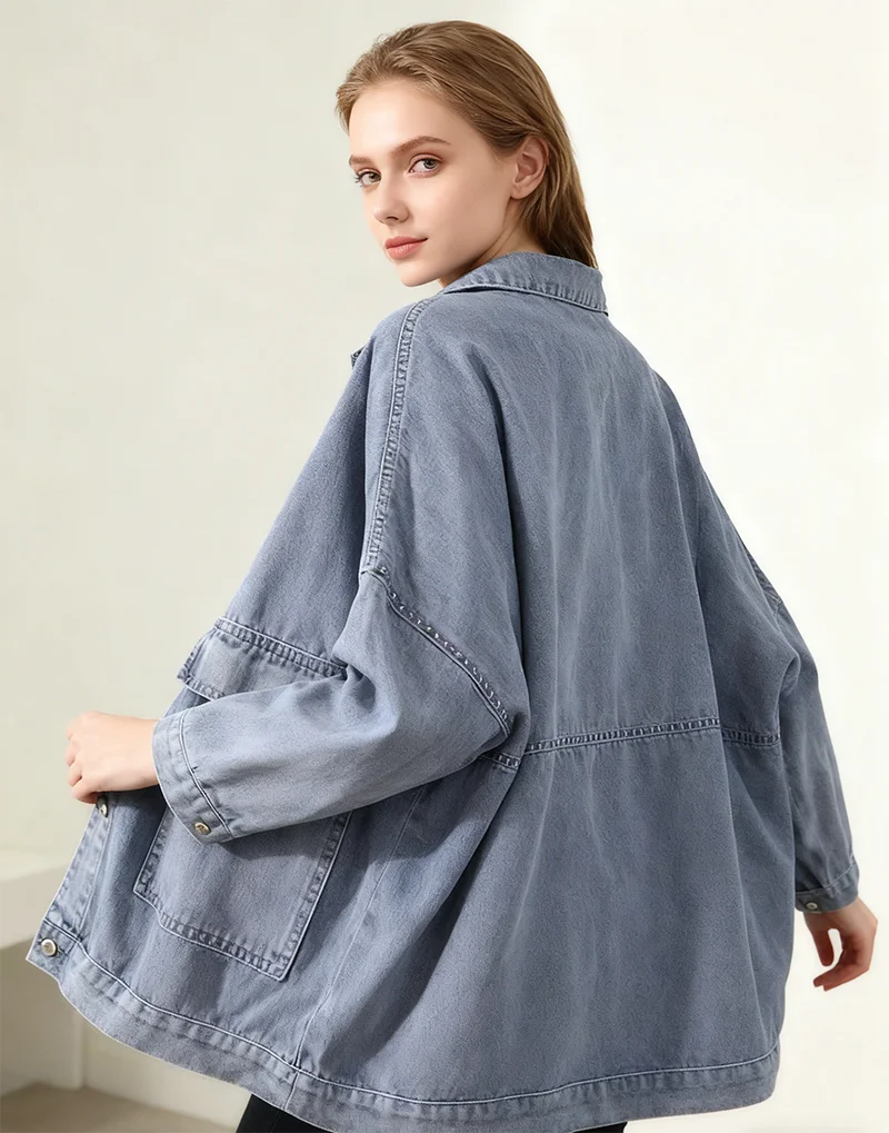 Jaquetas jeans angustiadas femininas casuais harajuku roupas estilo japonês lazer bf moda solta casacos universitários ulzzang estudantes