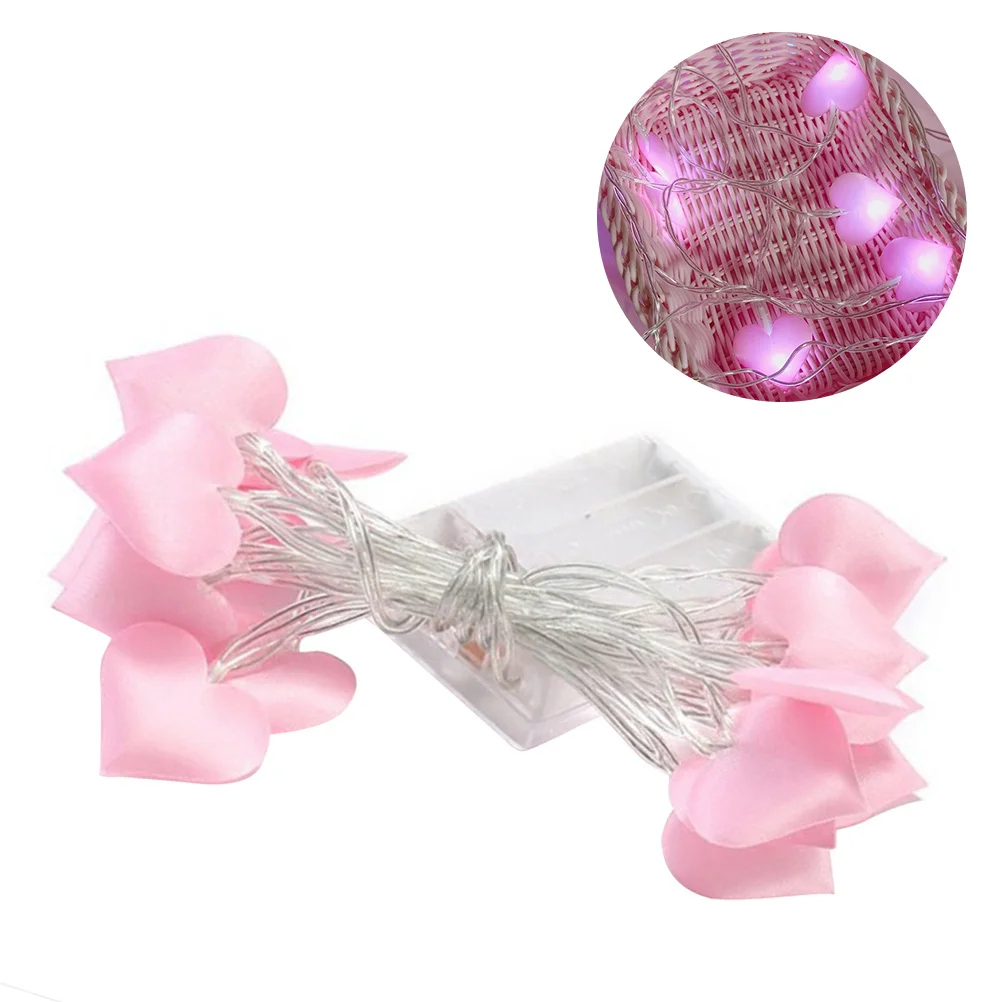 Guirlande lumineuse Led rose en forme de cœur, blanc chaud, pour décoration de fête de mariage, photographie, scène, hôtel, chambre à coucher, paysage intérieur